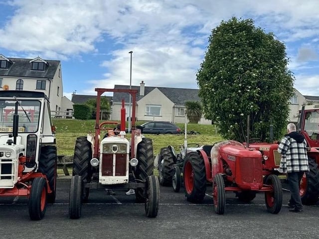Glens bank holiday tractor run in Cushendall
