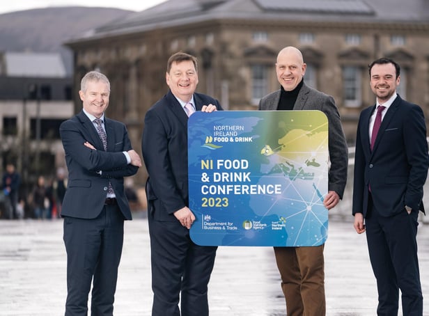 Andy Cole, Food Standards Agency Director for Northern Ireland; Michael Bell OBE, NIFDA Executive Director; John Hood, Director Food and Drink, Invest NI; James Toolan, Deputy Director, Department for Business and Trade.
