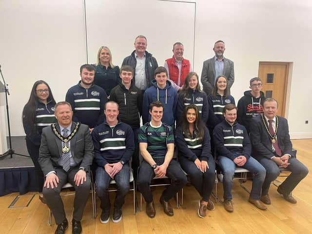 Club members pictured with Lord Mayor Paul Greenfield, Deputy Lord Mayor Tim McClelland and local councillors