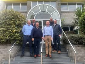 Beef and lamb committee pictured with Dunbia representatives at the most recent meeting with NI meat processors. Pic: UFU