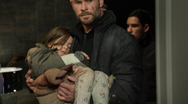 Chris Hemsworth as Tyler Rake, a man with almost zero no-claims bonus, in Extraction 2 (photo: Netflix/Jasin Boland PA)