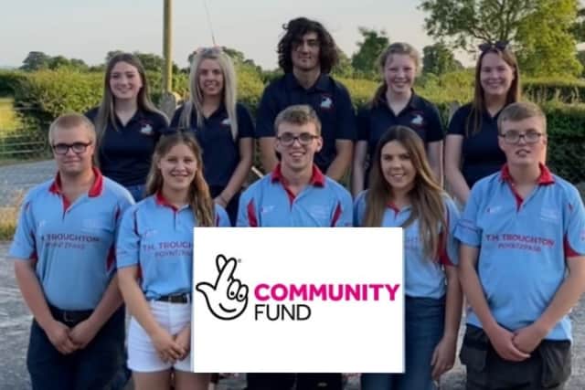 Young people from Bleary Young Farmers' Club. Pictured, back row, Faye Gardiner, Zoe Maguire, William Jackson, Sarah Ruddell and Jessica Minish. Front row, Kyle Holmes, Sophie Farr, Ben Allen, Sarah Spence and Kyle Allen. Picture: The National Lottery Community Fund