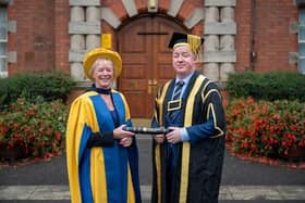 Past Master of the Worshipful Company of Butchers, Margaret Boanas has received an Honorary Doctorate from Harper Adams University. Picture: Submitted