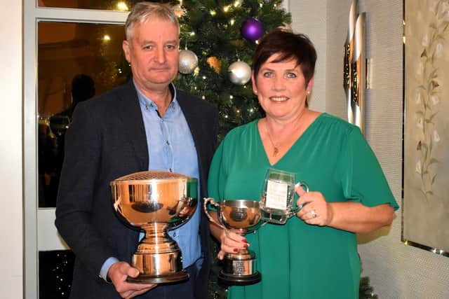 Gerard and Rosie Breslin with their awards at the URBA dinner and presentation of awards. (Pic: URBA)