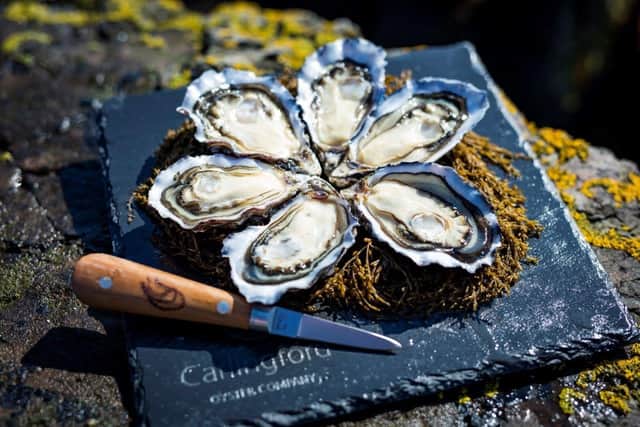 The Pearl of Louth! Some of the delicious harvest from Carlingford Oyster Company in Co Louth