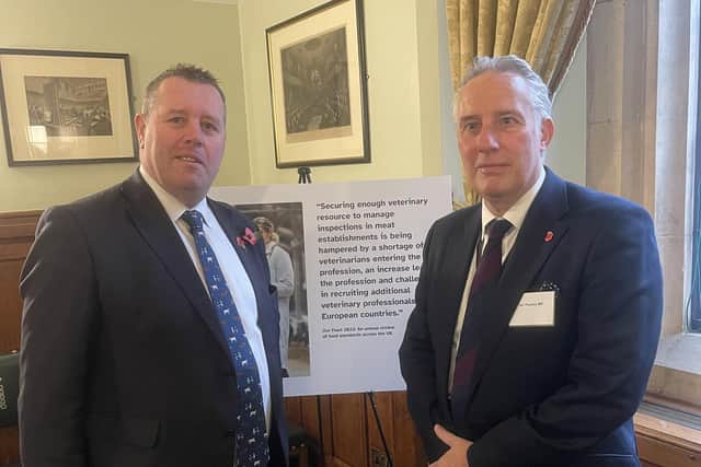 Mr Paisely with Food, Farming and Fisheries Minister Mark Spencer. (Pic: DUP)