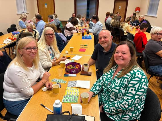 The Gibson family at the Kells and Connor YFC bingo night