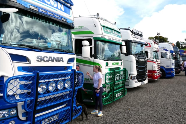 Some of the trucks lined up at Ballinascreen. (Pic: Alan Hall)