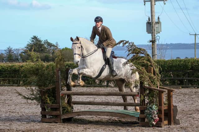 Ian McCluggage and Shannaghmore Ring Master were winners of the 90cm class and finished off the day taking Reserve Working hunter champions. (Pic: Ellie Johnston Photography)