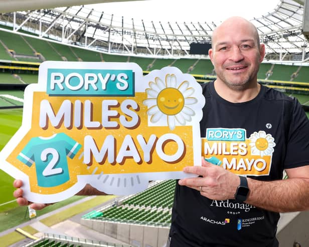 Cancer Fund for Children Ambassador, Former Ireland and Ulster Rugby Captain, Rory Best, pictured at the Aviva Stadium to launch Rory’s Miles 2 Mayo.