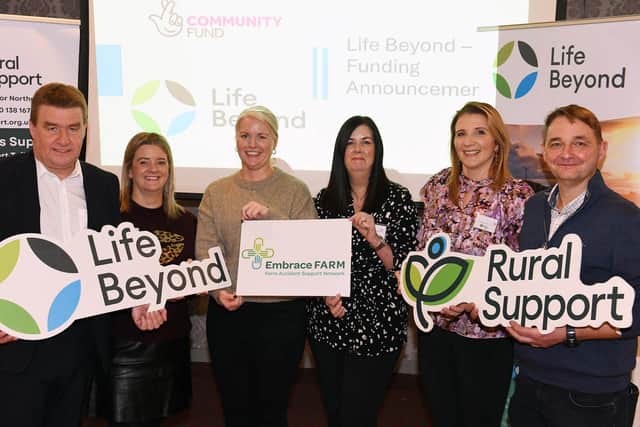 Rural Support staff celebrating at the Life Beyond funding launch
