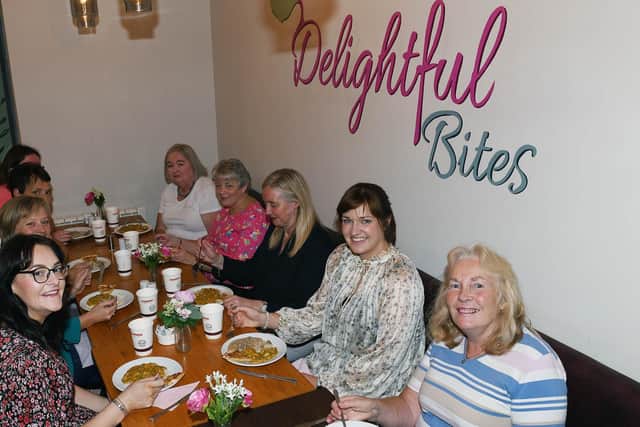 Guests enjoy an evening out at the Northern Trust’s Supper Club for rural women.
