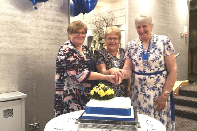 L-R: President, Rosemary McAllister, Kathleen Verner (Federation Vice President), and Margaret Broome (Federation President). Pic: Kells and Connor WI