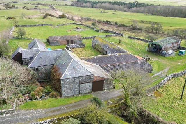 Barmeal Farm has a range of buildings including a traditional stone built U-shaped steading which has been maintained well.