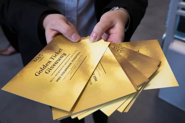 The first 200 customers through the door at the brand-new M&S Foodhall in Coleraine will receive coveted ‘Golden Tickets’ for their chance to win a range of prizes and vouchers, it has been announced. Picture: Submitted