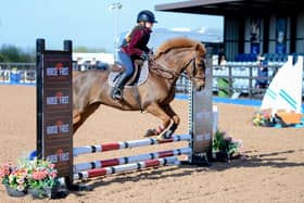 Bella Murtagh riding Tickles, clear in the 50cm. (Pic: Tori OC Photography)