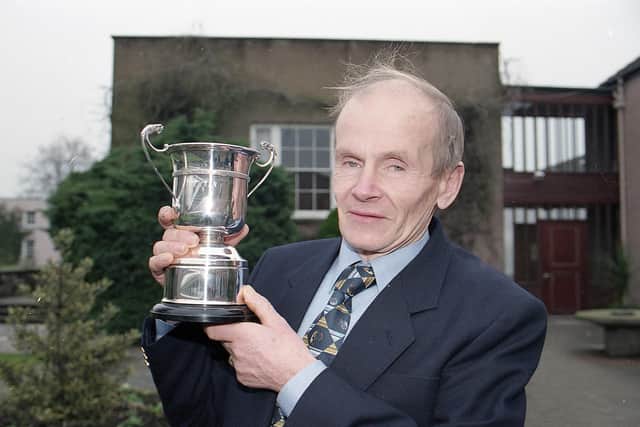 Pictured in February 1999 at the Ulster Grassland Society conference is Bobby Ingram, the winner of the UGS farm and countryside management competition. Picture: Farming Life archives/Darryl Armitage