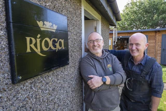 Paul Conlon and John McClenaghan, co-founders of Ríoga Banjos, have been named the British Business Bank's 2026 Start Up Loans Ambassadors for Northern Ireland, recognising their entrepreneurial journey and success in bringing a fresh approach to traditional banjo craftsmanship. Pic Peter Devlin
