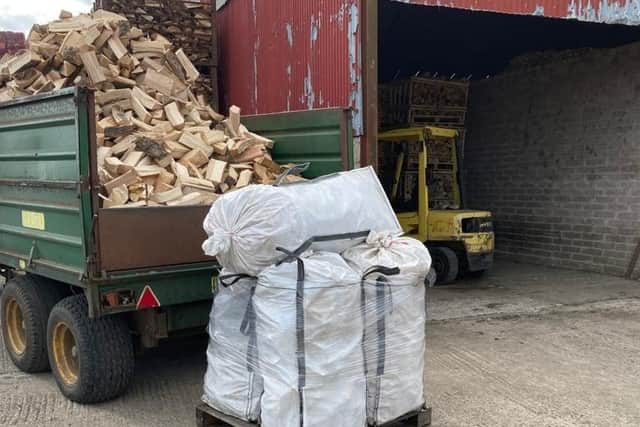 Firewood ready to be shipped off to a customer