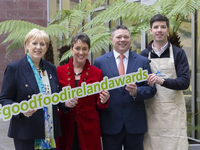 Heather Humphreys TD, Minister for Rural and Community Development and Social Protection, Margaret Jeffares, CEO, Good Food Ireland, Paul Heery, general manager, The K Club and Ivan Kiersey, Freezin. Picture: Submitted