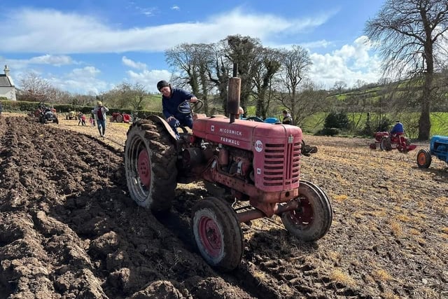 Neil Crory with his McCormick tractor at the vintage ploughing