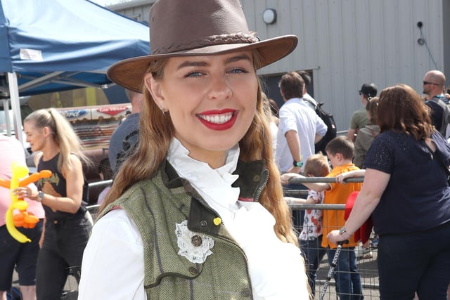 Jessica House from Annahilt was one of the entrants in the 2023 Most Appropriately Dressed Competition sponsored by Dubarry of Ireland and Ireland’s Blue Book at this year’s Balmoral Show in partnership with Ulster Bank.