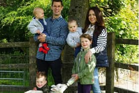 Kelvin with his wife Liz and their children. Image: Instagram/fletchersonthefarm