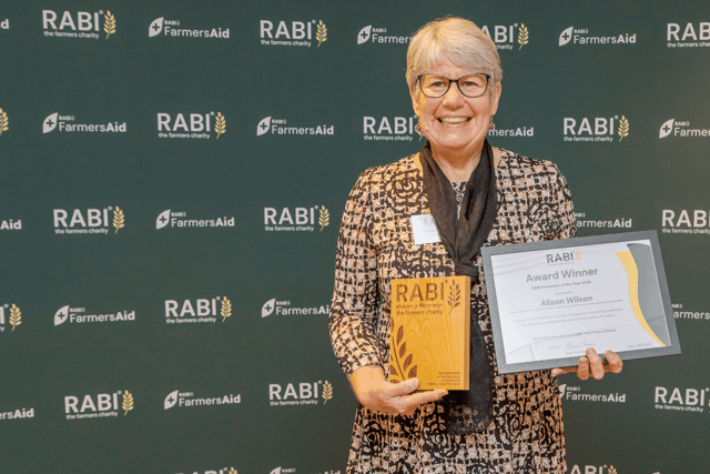 Alison Wilson - RABI Volunteer of the Year.