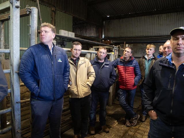 Visitors listen intently during the UGS visit in Aghadowey