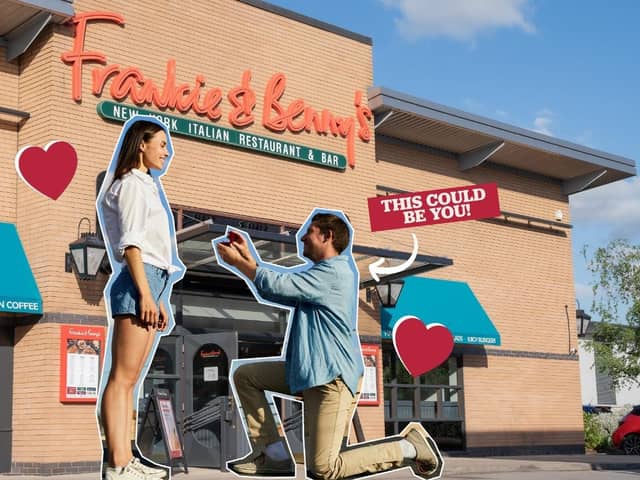 The popular restaurant has launched the ultimate cost-of-living crisis busting proposal for love birds who want to get engaged. (Pic: Frankie & Benny's)