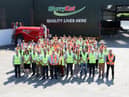 The SlurryKat team with guests from its supplier and dealership network. Picture: Darren Kidd