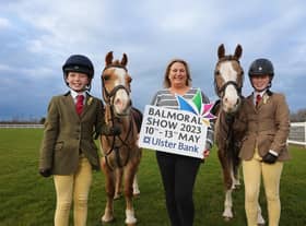Ellie Murphy on Toffee and Lily Murphy on Harvey join Carolyn Greene, RUAS, to launch the new mini classes.