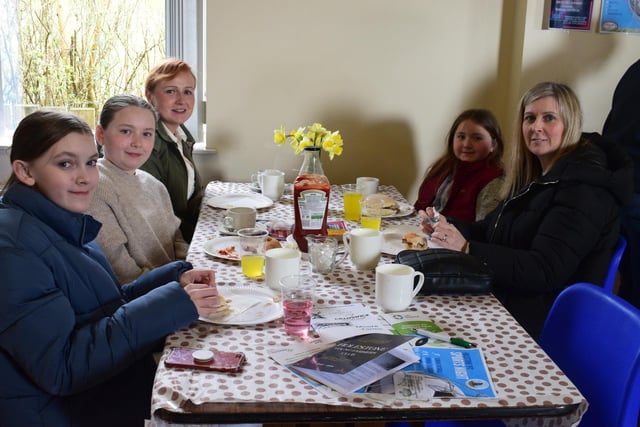 YFC members and their families supporting big breakfast which was held by Holestone YFC. Picture: Holestone YFC