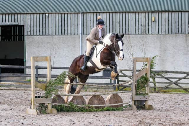 Rachel Murphy and NothingButNaughtyHarvey jumping well at Knockagh View. (Pic: Ellie Johnston Photography)