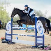 Catherine Spence riding Flyhigh Mable, winners of the 1.20m SJI on 6th-7th April. (Pic supplied by Tori OC Photography)