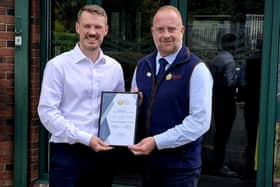 Colum Gildea, director of Transfer Lab, pictured with Craig Scott, UFU corporate sales executive.