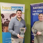 Herdwatch CEO and Co-founder Fabien Peyaud with Jennie Milligan, ComTag