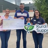 Gareth and Christina Murray with Hannah Kirkpatrick. Picture: Rural Support