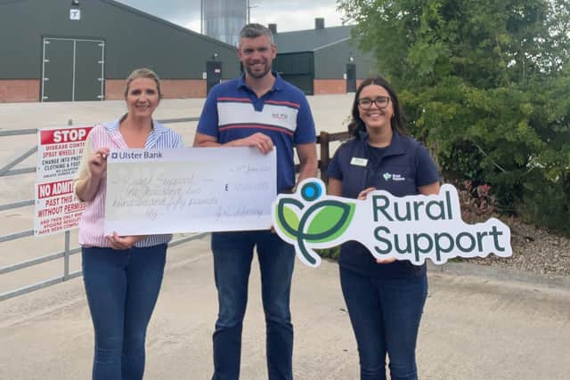 Gareth and Christina Murray with Hannah Kirkpatrick. Picture: Rural Support