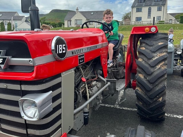 Glens bank holiday tractor run in Cushendall