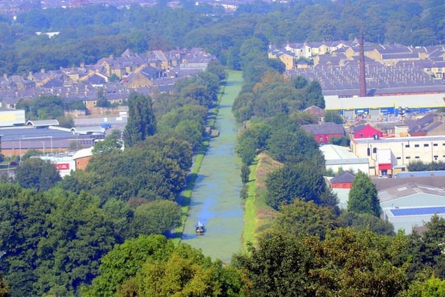 One of the Seven Wonders of the British Canal System, the Burnley Embankment or 'The Straight Mile' as it is known locally, carries the Leeds and Liverpool Canal 60ft above Burnley