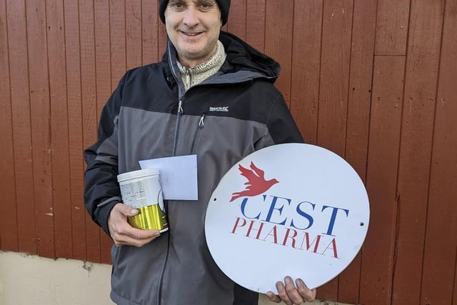 Gregory McAvoy pictured with his Cest Pharma Prizes for 4th Place. Pic: Brendan Hughes
