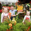 Lord Mayor of Belfast Councillor Ryan Murphy is joined by sisters Molly and Lily Brady to launch this year’s Autumn Fair, taking place in Botanic Gardens on the weekend of Saturday 23 and Sunday 24 September. Picture: BCC
