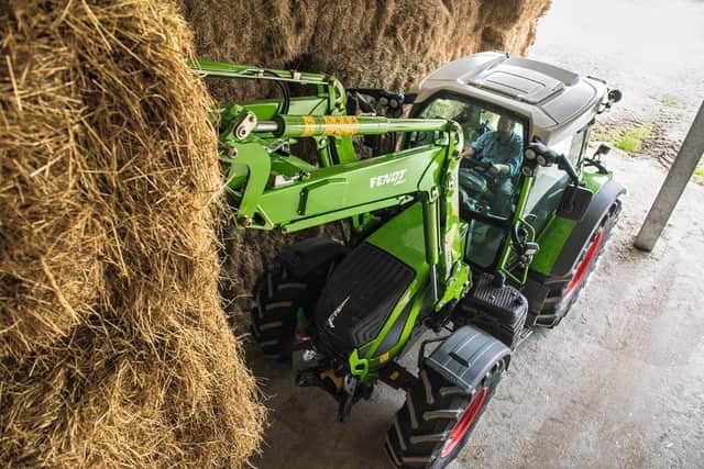 Visibility from the new Gen7 700 series tractor enables materials to be stacked higher to make better use of space.