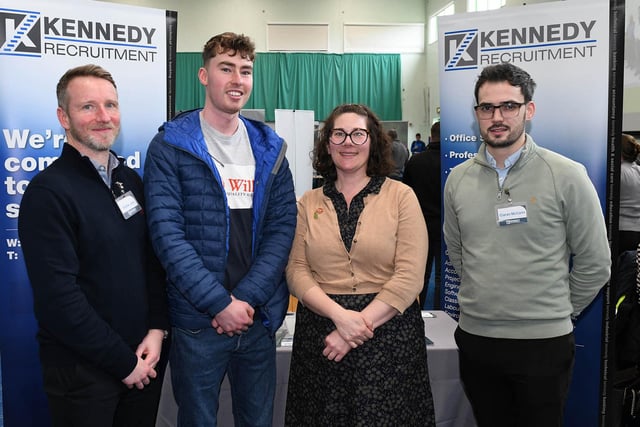Horticulture student Jeffrey Morris (Kilkeel) and Lori Hartman, Senior Lecturer at CAFRE caught up with representatives from Kennedy Recruitment to hear about jobs currently available when they attended the Opportunities in Horticulture Careers Fair at Greenmount Campus.