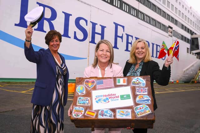 Northern Ireland’s biggest holiday fair has announced its return to Belfast in January with Irish Ferries on board as the three-day event’s new headline sponsor. Now in its 34th year, Holiday World Show Belfast in association with Irish Ferries will take place in the ICC Belfast at The Waterfront Hall from Friday January 8 to Sunday January 10, 2027, bringing a world of holiday ideas, destinations, travel experts and exclusive show-only deals under one roof. Celebrating the announcement are (l-r) Marie McCarthy, Passenger Sales Manager UK and Ireland, Irish Ferries, Maria Hourican, Holiday World CEO, and Nora Costello, Consumer Marketing and Sales Director, Irish Ferries. For more information, visit www.holidayworldshowni.com.