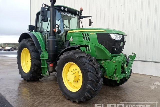 2018 John Deere 6155M 4WD Tractor, 45 Kph Transmission, Front Suspension, Air Brakes, New Tyres, Front Links & Services, Power Beyond, Joystick & Extra Spools, A/C (6,011 Hours) (Reg. Docs. Available)