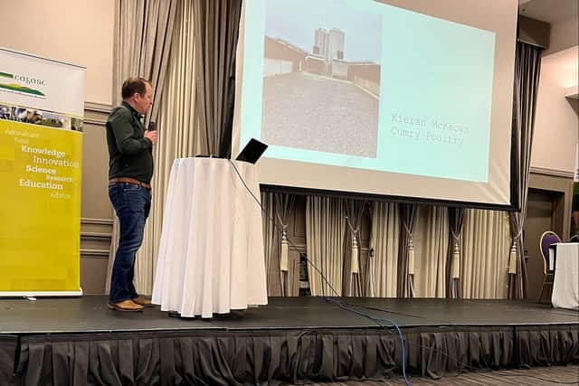 Kieran McKeown, a broiler breeder farmer speaking at Teagasc’s annual broiler conference that was held this week in the Hillgrove Hotel, Monaghan