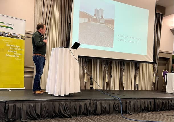 Kieran McKeown, a broiler breeder farmer speaking at Teagasc’s annual broiler conference that was held this week in the Hillgrove Hotel, Monaghan