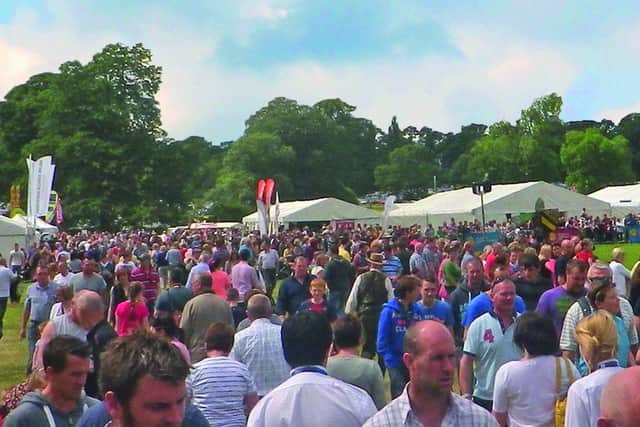 Crowds in the  main arena at Shanes Castle
